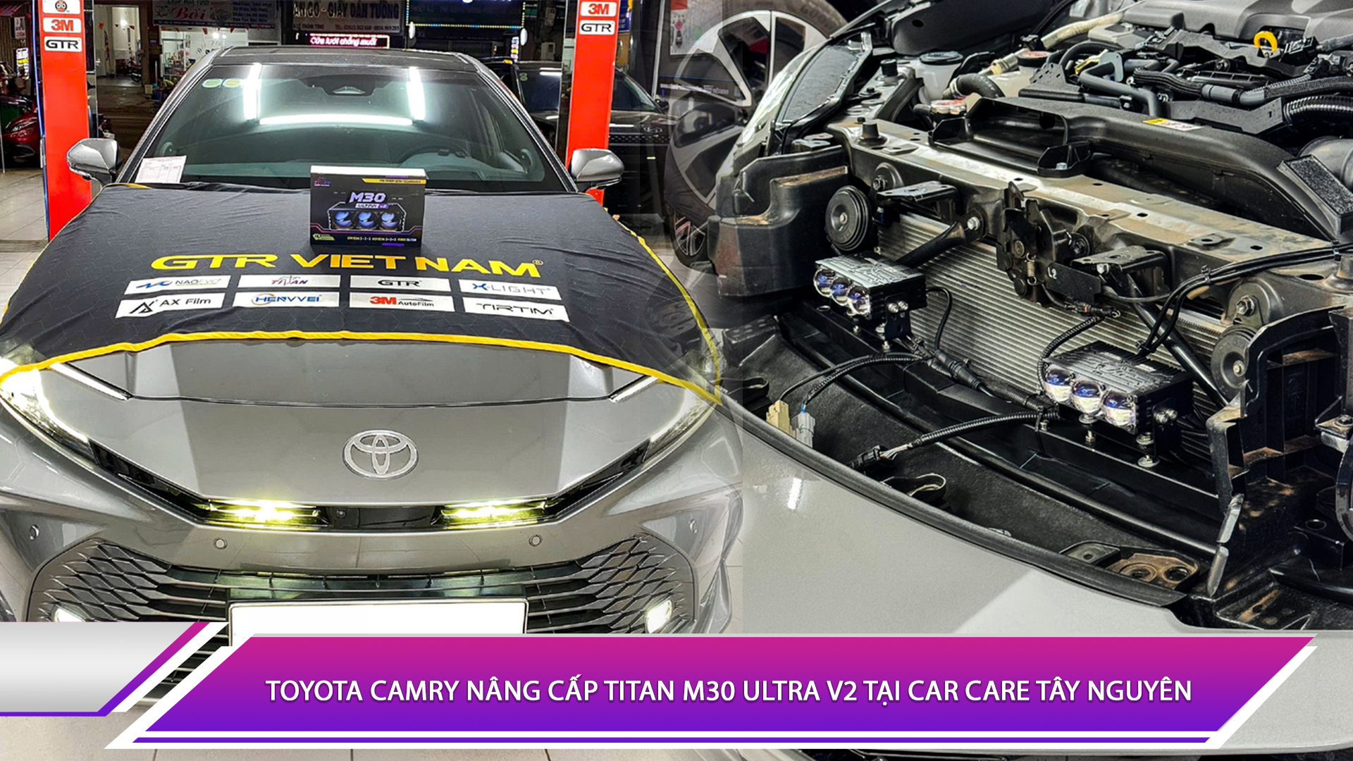 Toyota Camry nâng cấp M30 Ultra V2 tại Car Care Tây Nguyên